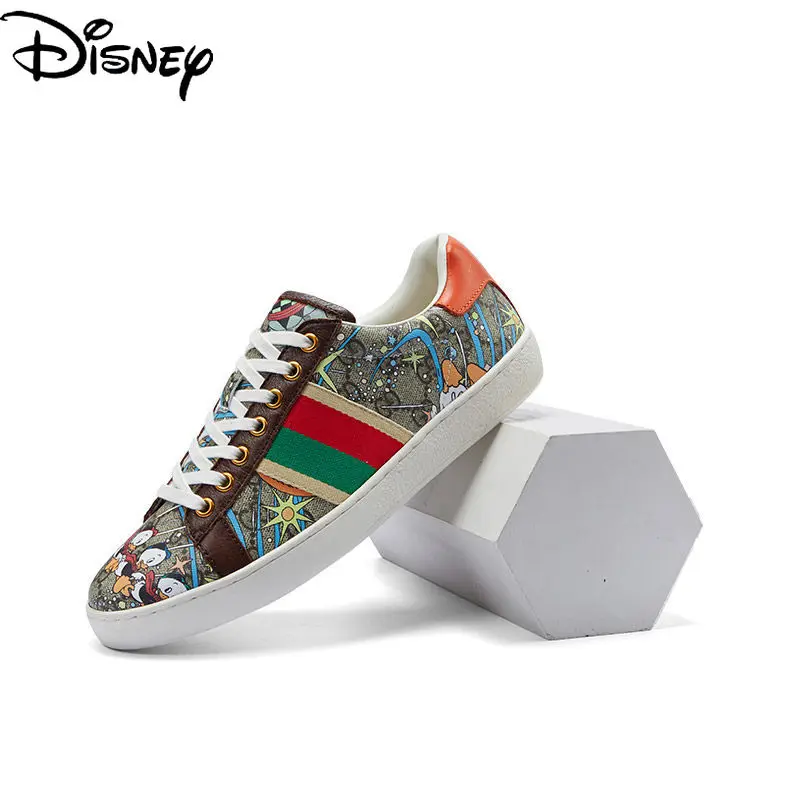 

Disney 2021 New Donald Duck Print Men's Shoes Spring and Autumn Sports Shoes Trend All-match Low-cut Lace-up Casual Shoes