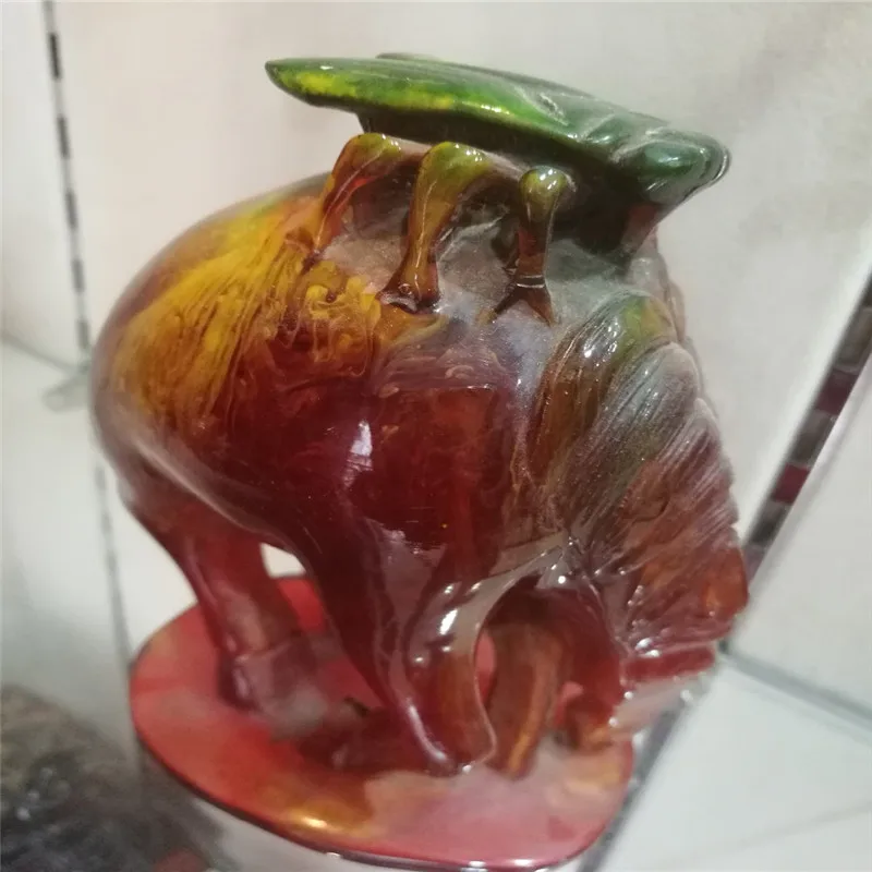 Сборная китайская статуя летающей лошади 2 старинные янтарные украшения|chinese