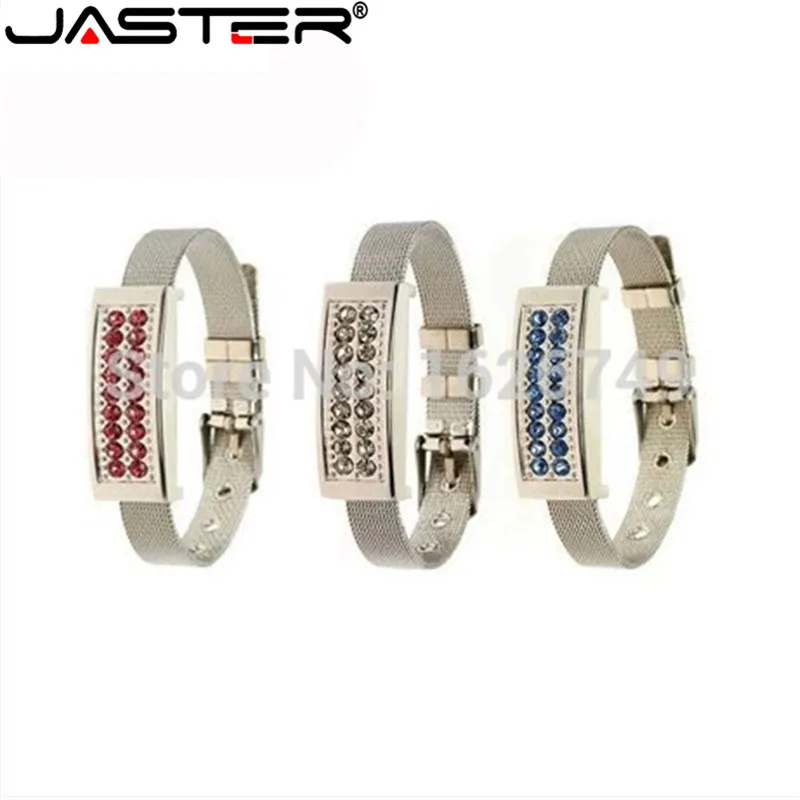JASTER Модный USB флеш-накопитель металлический браслет Флешка 2 0 64 ГБ 32 16 8 4 Clef для