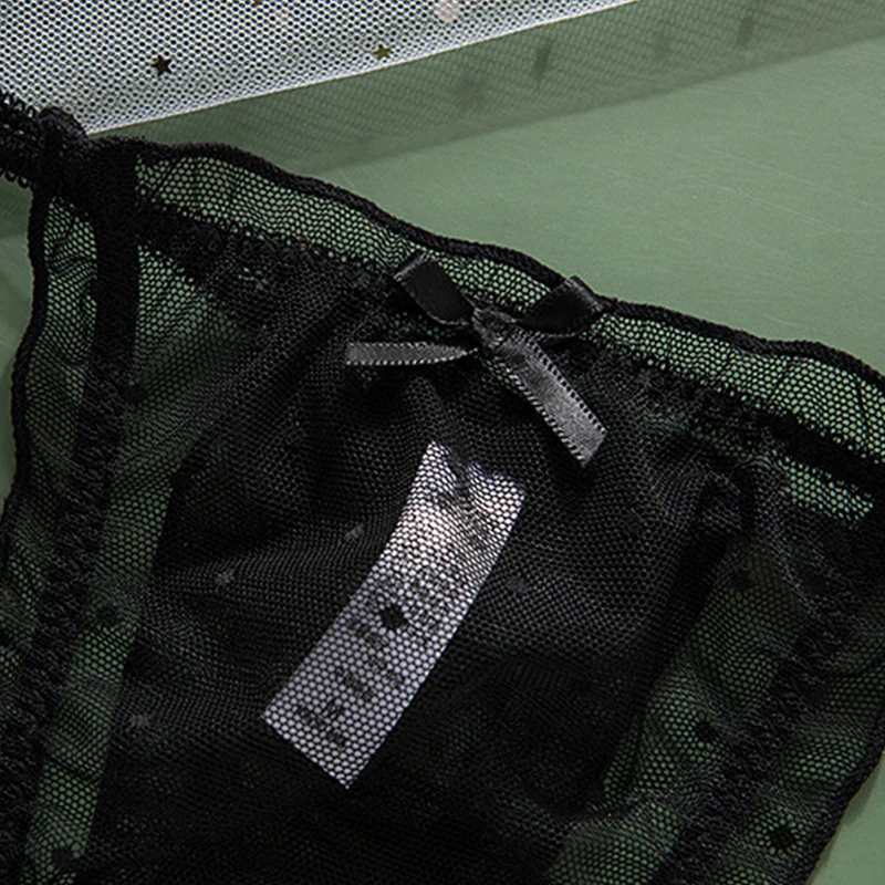 

Transparent Women's Sexy T-Back Lace Sexy Erotic Panties Polyester Breathable Ultra-thin Mesh Thong Cotton Crotch kawaii