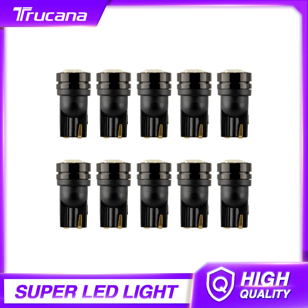 

Trucana 10PCS T10 LED Canbus W5W 194 Auto Lamp for Car Parking Light Clearance Dome Reading Interior Trunk Lamp White LED light