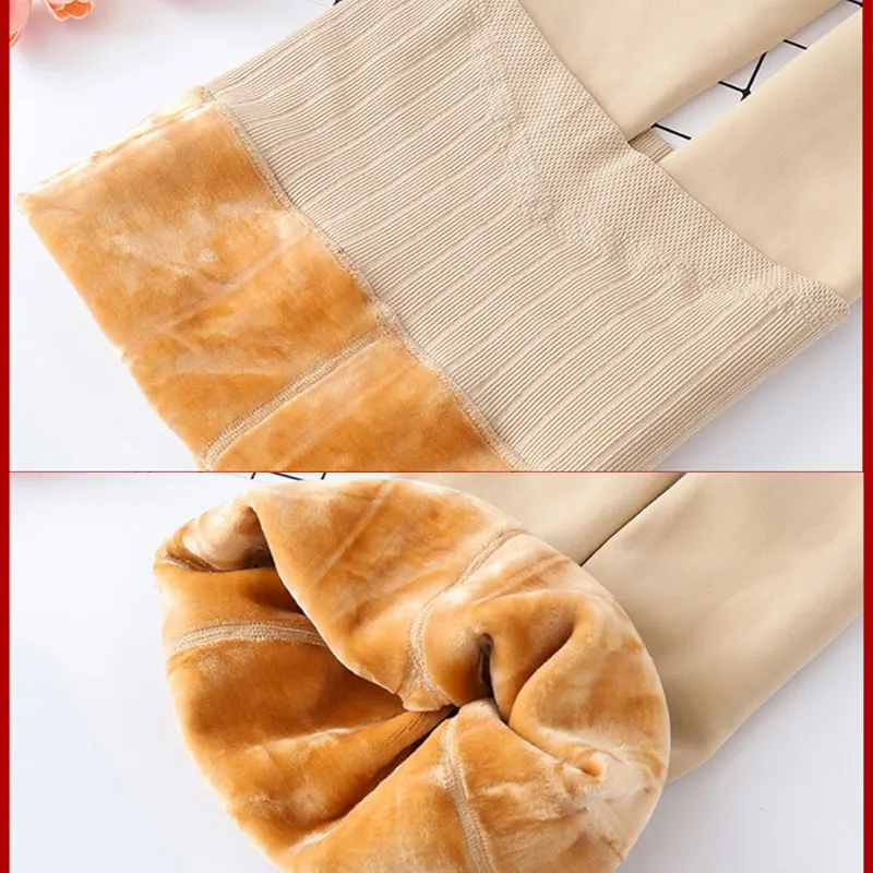 

High Waist Tights Plus Velvet Thickening Winter Keep Warm Shape Slimming Seamless Tights Women Soft Pantyhose Underwear Women