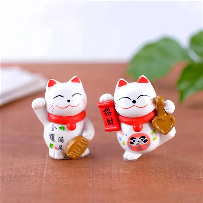 4 шт. ПВХ Лаки богатство размахивая кошка украшения домашнего декора прекрасный