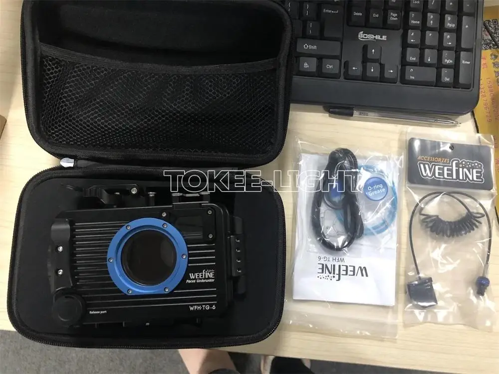 Weefine Olympus TG5 TG6 Водонепроницаемый Корпус алюминиевый сплав подводный чехол для