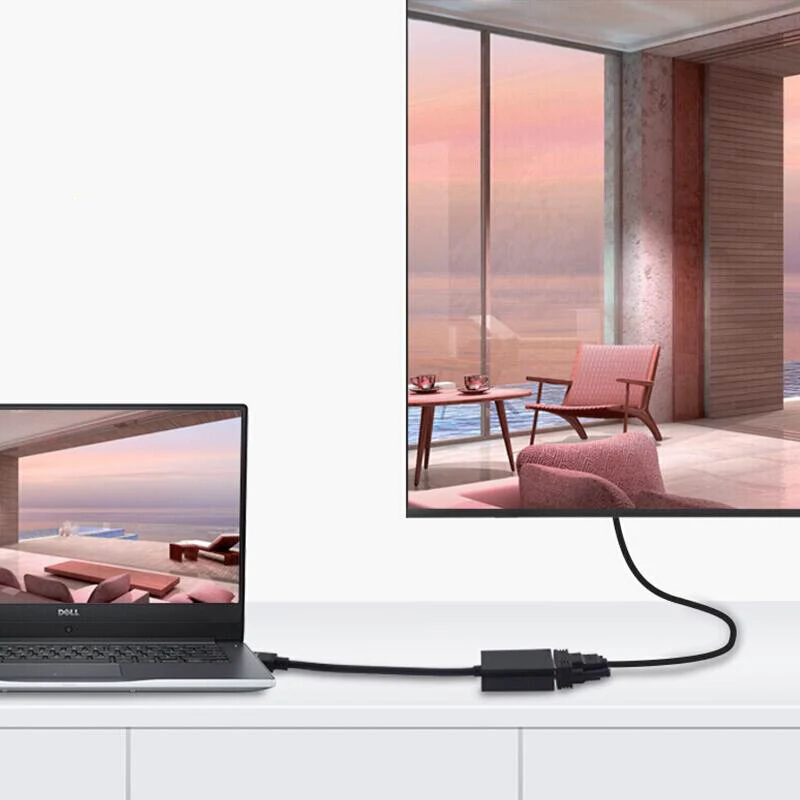 Кабель-адаптер HDMI-совместимый с VGA преобразователь цифрового сигнала в