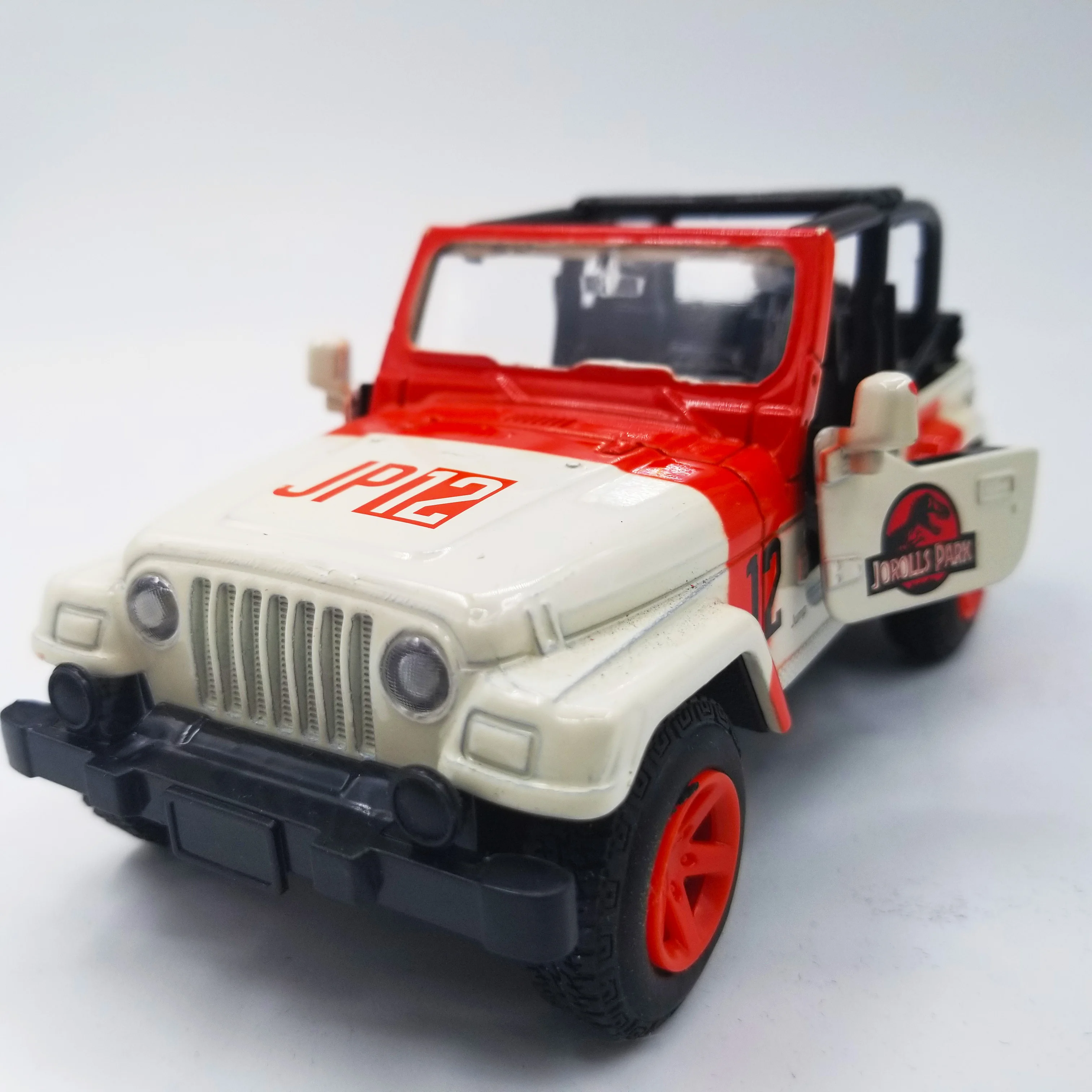 15,5 см 1/32 масштаб сплав металл литье под давлением Jeep Wrangler Парк Юрского периода внедорожник авто Модель автомобиля игрушки для детей подарки коллекция - Цвет: car