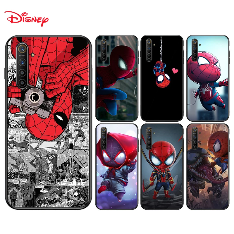 

Silicone Cover Marvel Cute Spider Man For Realme 7i Global C2 C3 C11 C12 C15 C17 X2 X3 Superzoom X50 XT Q2 Q2i Pro Phone Case