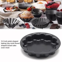flower shape baking pan carbon steel oven bread cookie cake tray mold bakeware
