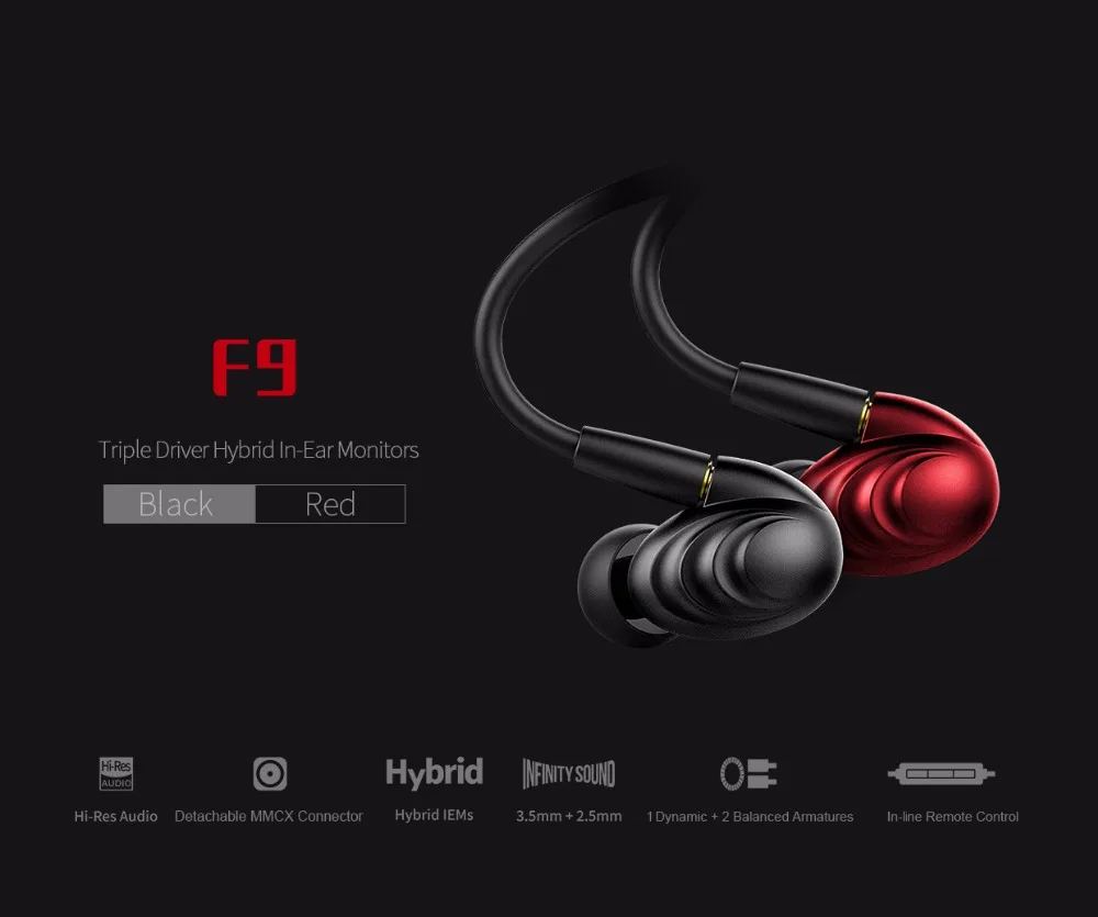 

FiiO F9, Hi-Fi MMCX, 2,5