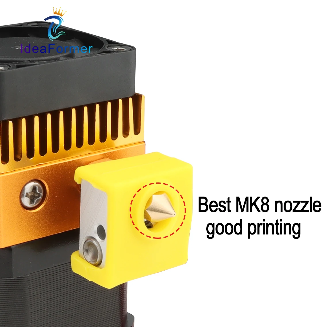 mk8 upgrade extruder 12v24v 1 75mm leftright handle with 0 4mm nozzle40mm hight motorheat kit fan for 3d printer parts free global shipping