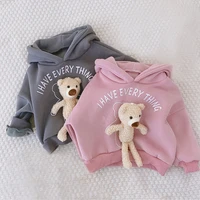 winter autumn girls hoodies baby girl long sleeved cotton tops toddler girl clothes children loose hooded sweatshirt for 1y 6y