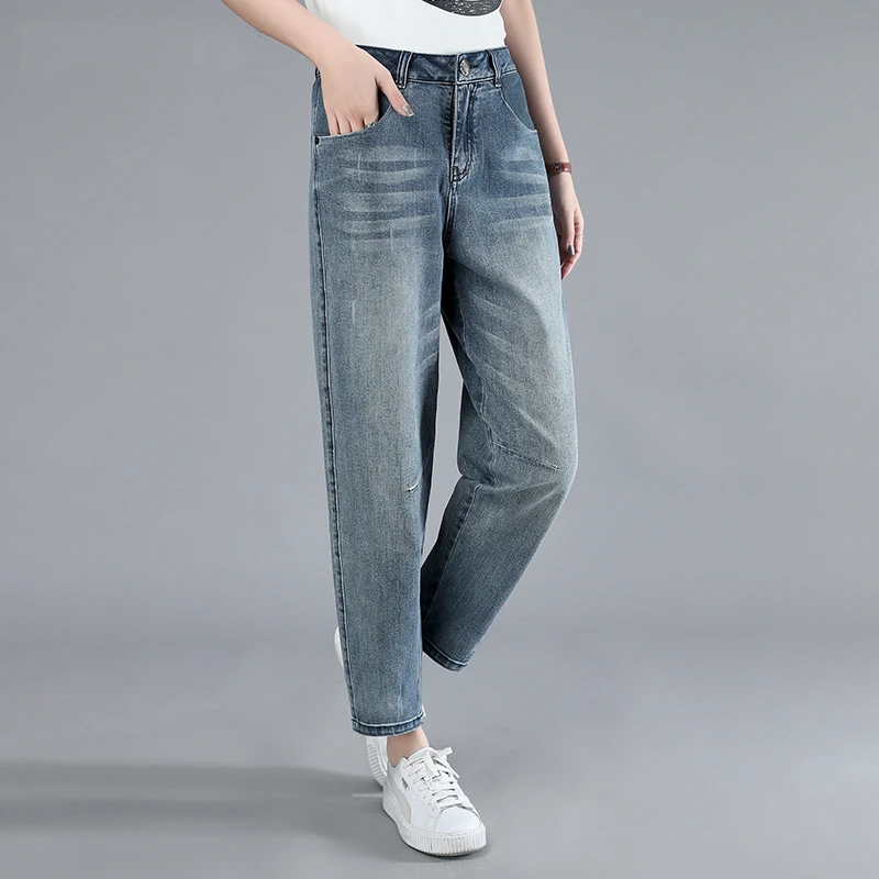 Streetwear High Waist Women's Fashion Jeans Woman Girls Women Wide Leg Pants Trousers Female Jean Femme Denim Bagge Mom Jeans