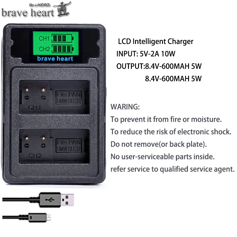 DMW-BLC12 ДМВ BLC12 DMWBLC12 Батарея для цифрового фотоаппарата Panasonic DMW-BLC12E DMW-BLC12PP FZ200 FZ1000