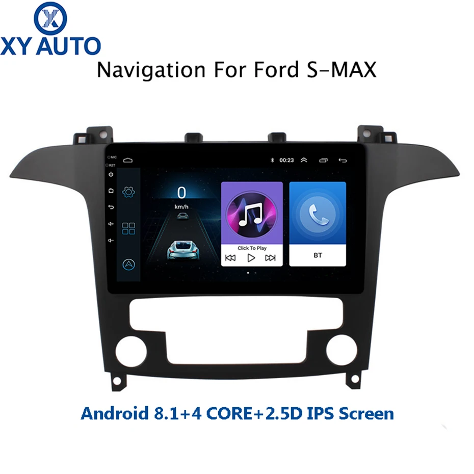 9 дюймовый 2.5D IPS закаленный HD мультисенсорный экран Android 8 1 NAVI для Ford S Max 2007 2008 с
