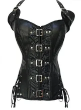 Café/preto fivela up steampunk espartilho magro novo 2021 feminino inverno preto sexta feira espartilhos (1)