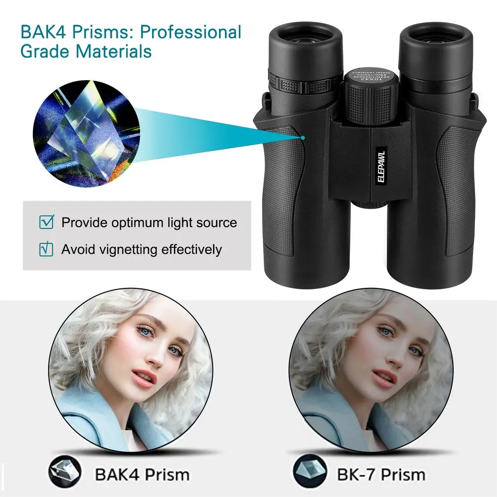Водонепроницаемость бинокль 10x42 телескоп HD складной для наружного наблюдения за
