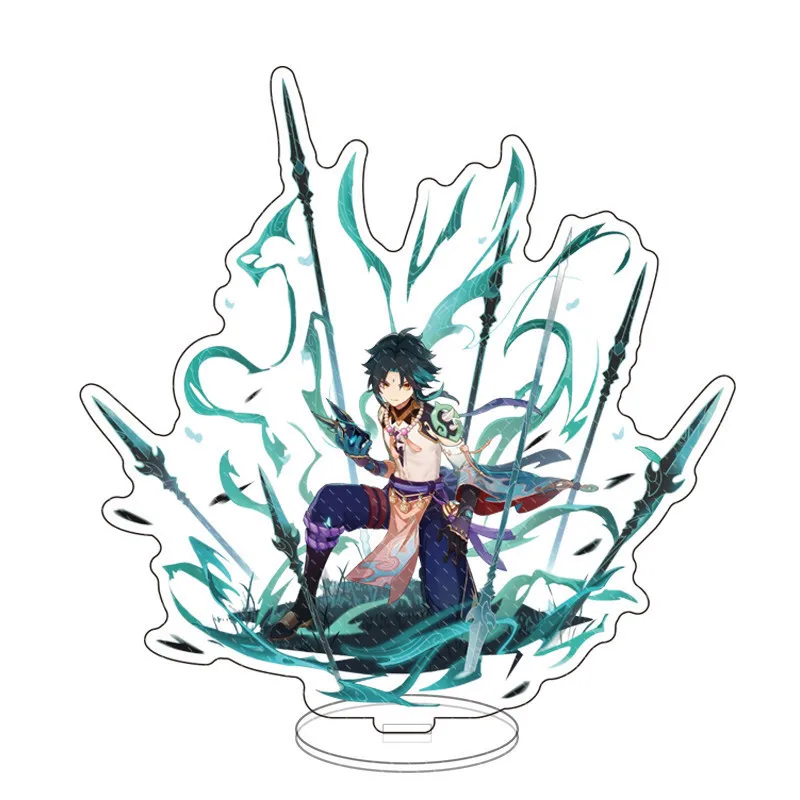 

Genshin Impact Childe Zhongli Xinyan DIona Paimon Keli Cosplay Character Stand Kawaii Accessories For Boys Girls Collections