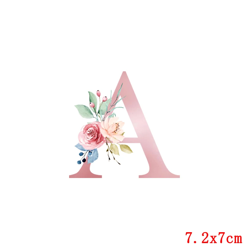 26 English letters Thermo-stickers On Clothes Fashion letter Flower Iron Transfers For Clothing Stickers Wholesale Patch | Дом и сад