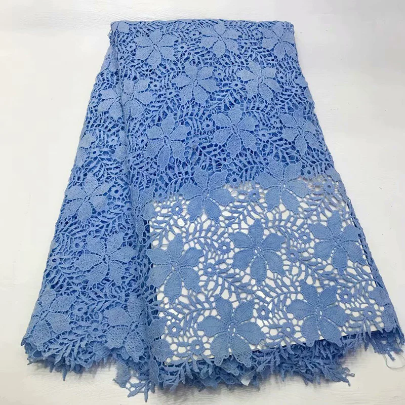 

Best sale African cord lace fabric pure color and wholesale Nigerian lace fabric new arrival African Guipure Lace Fabric