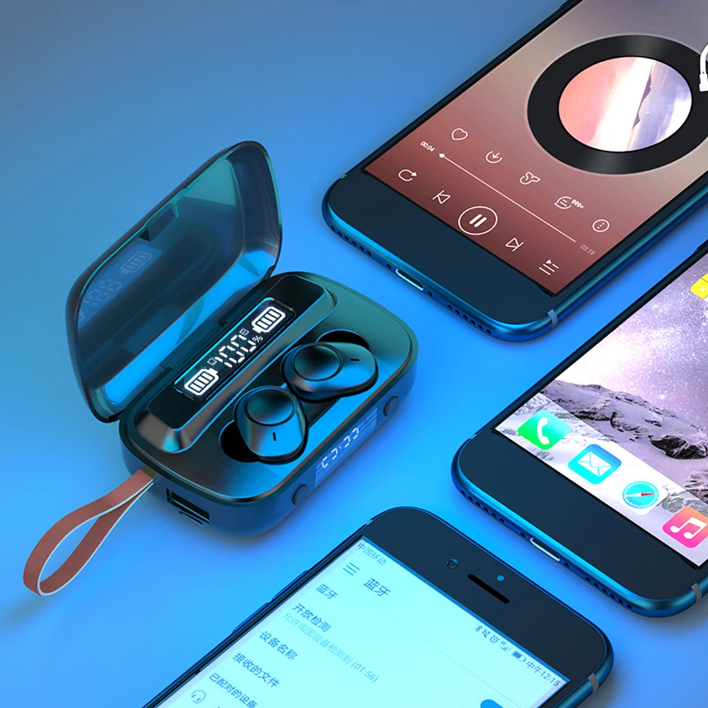 Bluetooth V5.1 наушники Беспроводные Наушники Гарнитура Спортивные водонепроницаемые