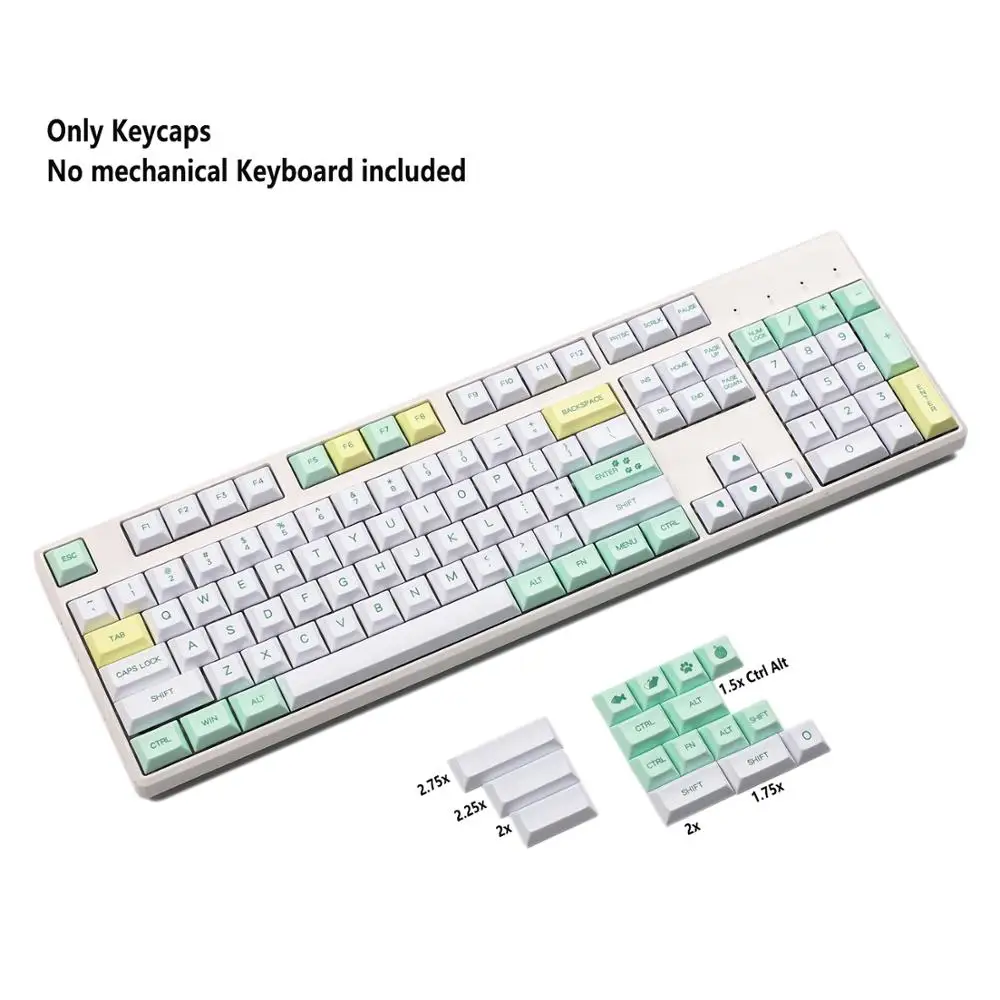 Клавиатура YMDK 120 Key Dye Sub DSA Profile PBT Keycap для MX механической клавиатуры 104 87 61 YMD96 KBD75 FC980M