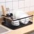 Сушилка для посуды ADOREHOUSE, кухонная полка для хранения столовых приборов, вилок, держатель для полотенец со сливной кастрюлей, настольный органайзер, кухонные инструменты - изображение