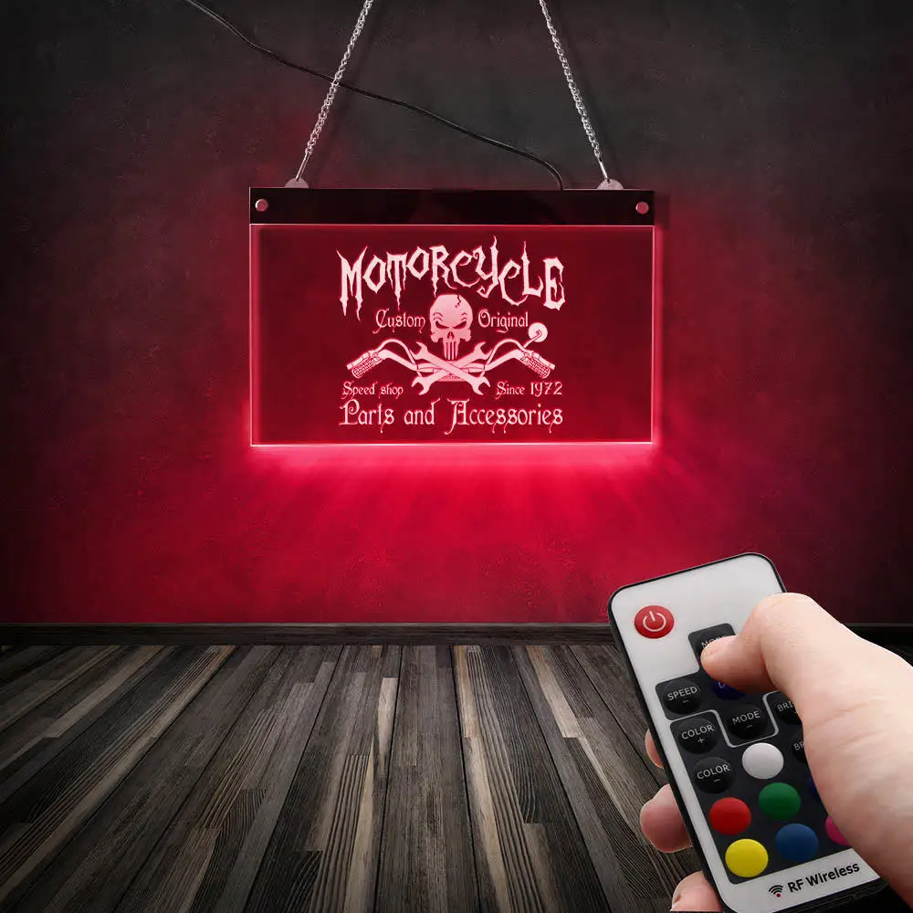 Неоновый светодиодный дисплей для обслуживания и ремонта мотоциклов Запчасти