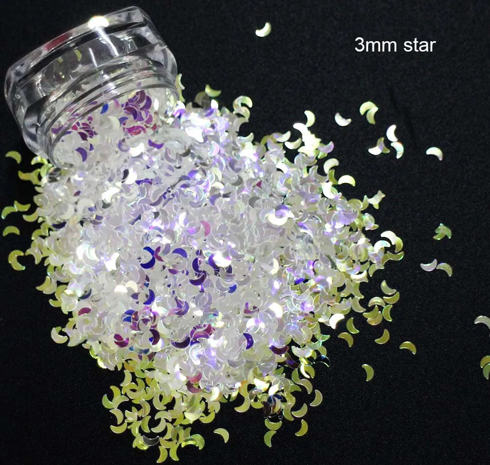 Звезда с принтом сердце Луна /круглой формы акриловая блестящие пайетки синий