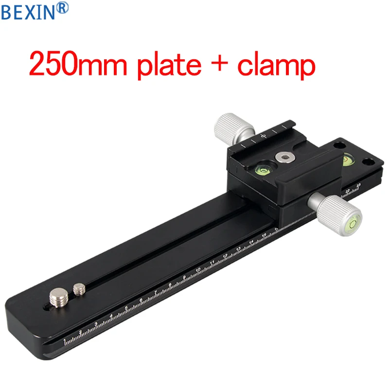 1 pcs p250 BEXIN панорамный длинный телефото двойной слой БЫСТРОРАЗЪЕМНАЯ пластина зажим Arca Швейцарский штатив для камеры Адаптер кронштейн штатив Holde - Цвет: 1 pcs p250
