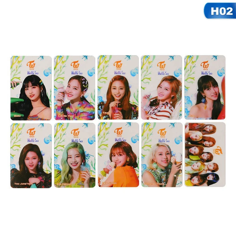 H02 10 шт./компл. Blackpink TWICE KILL THIS LOVE Album прозрачная Фотокарта для фанатов подарок - Цвет: H02