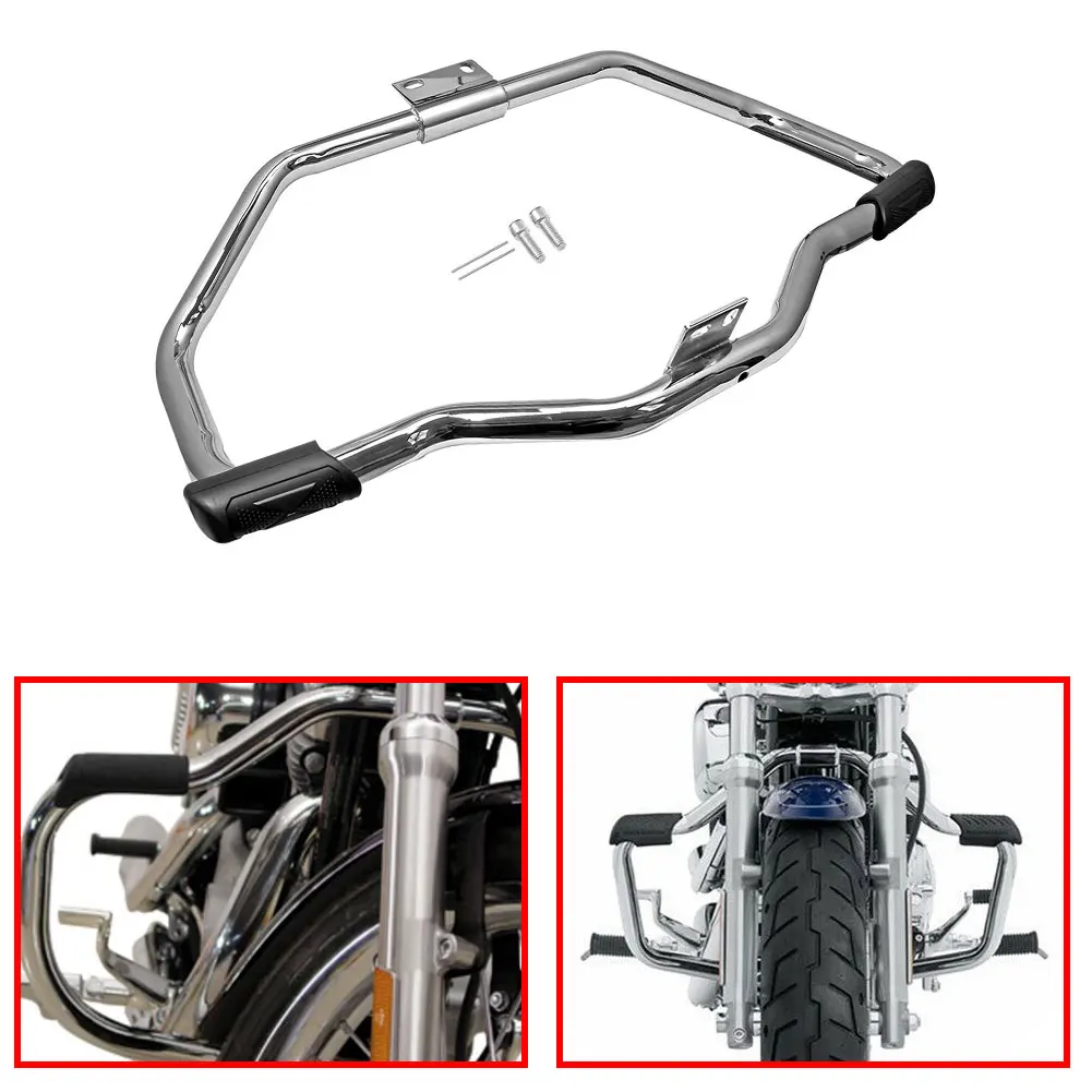 

Motorcycle Chrome Highway Crash Bar Front Engine Guard For Harley Sportster XL 1200 883 48 72 Iron Roadster SuperLow Custom