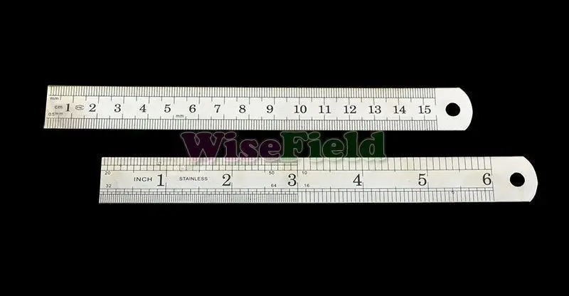 

Прочная и экономичная Двусторонняя линейка, измерительная линейка из нержавеющей стали, 15 см, 6 дюймов