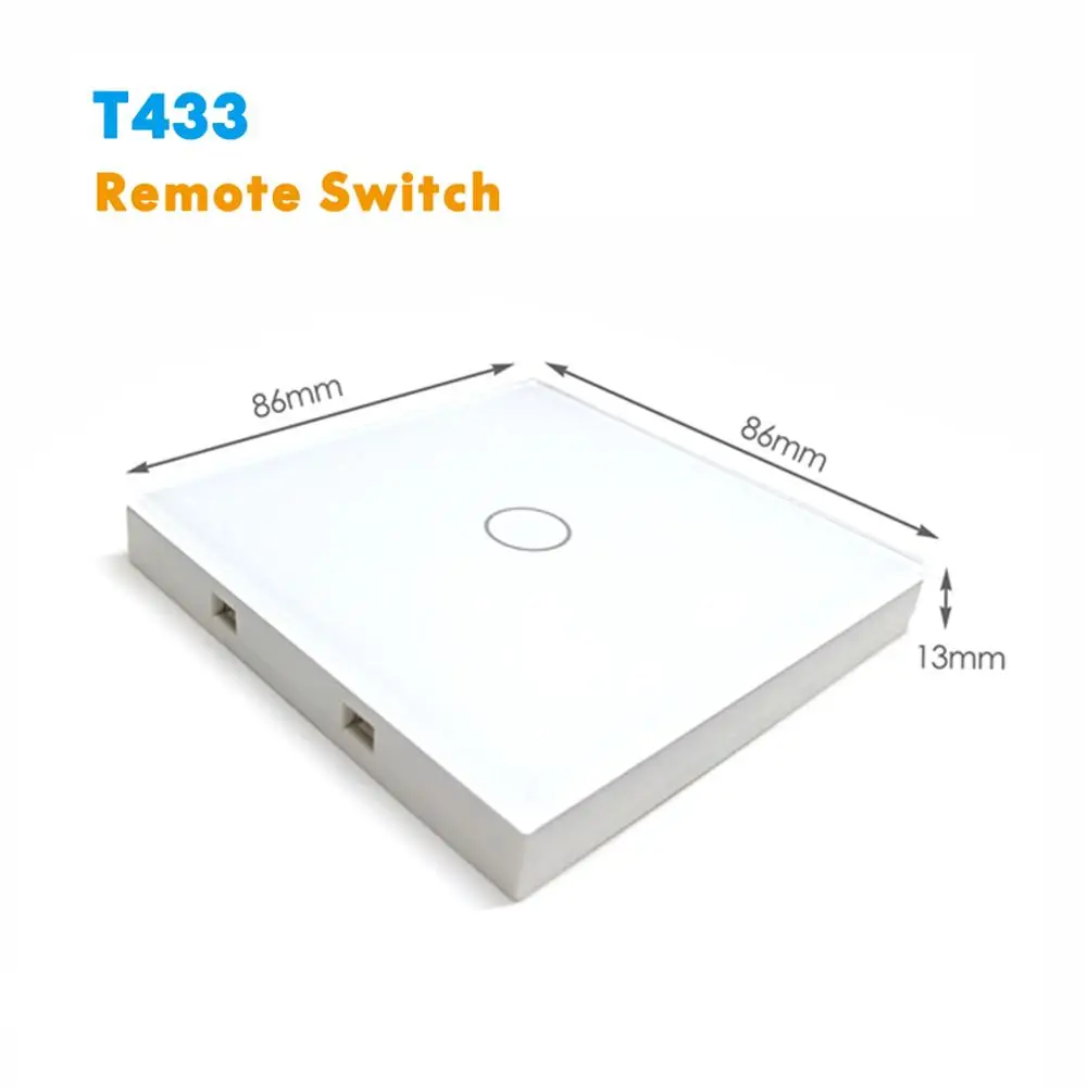T433 Switch White Sonoff T2 ЕС сенсорный Wifi переключатель, приложение Ewelink/433 RF пульт дистанционного управления, работа с Alexa Google Home умный дом - Цвет: T433 Switch White