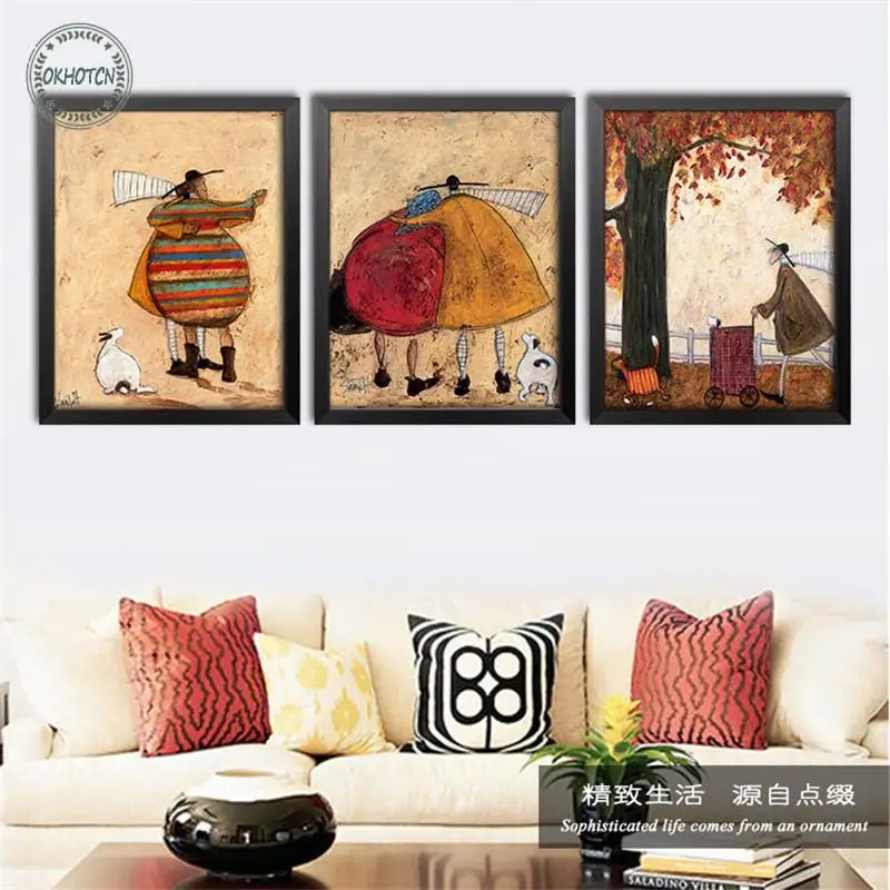 Nordic Retro Abstract Art Canvas Painting Poster Prints Wall pictures for living room kids bedroom Home Decor No Frame DP0277 | Дом и сад