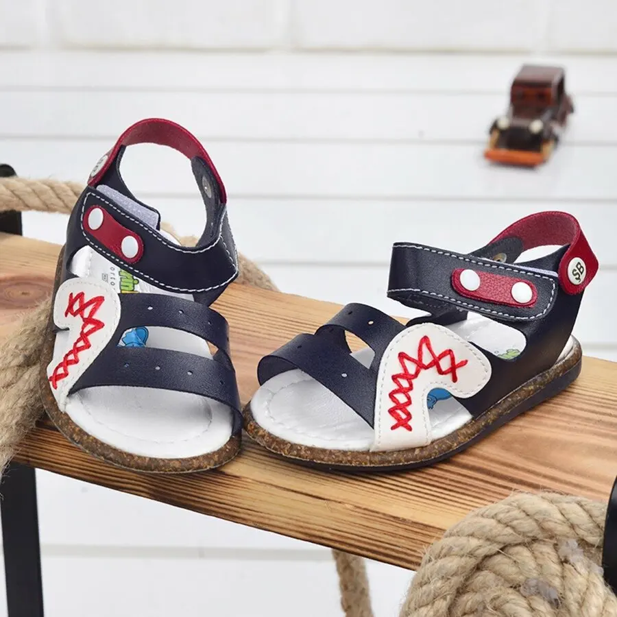 

Children Shoes Cute Bebe Kiko Lf 2340-49 Orthopedic Size First Step Sandals Slippers Navy-White-Red