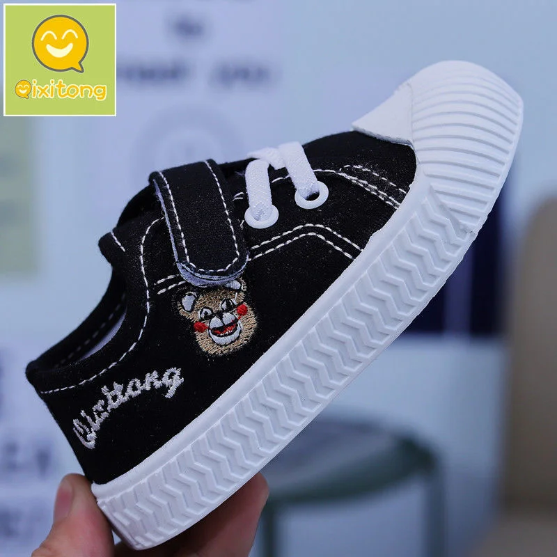 

Children's Shoes Canvas Girl's 21 Spring And Autumn New Low Top Cloth Outdoor Sport Sneaker Runner Autumn Jogging
