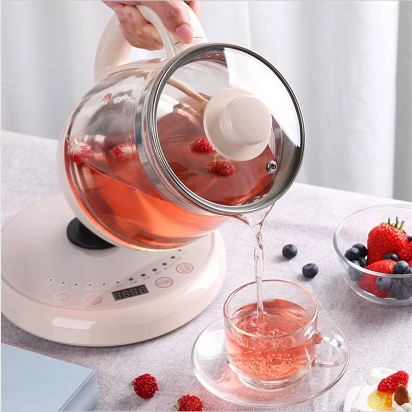 220V 1600ML Бытовая Стекло Электрический чайник мини сохранения здоровья горшок