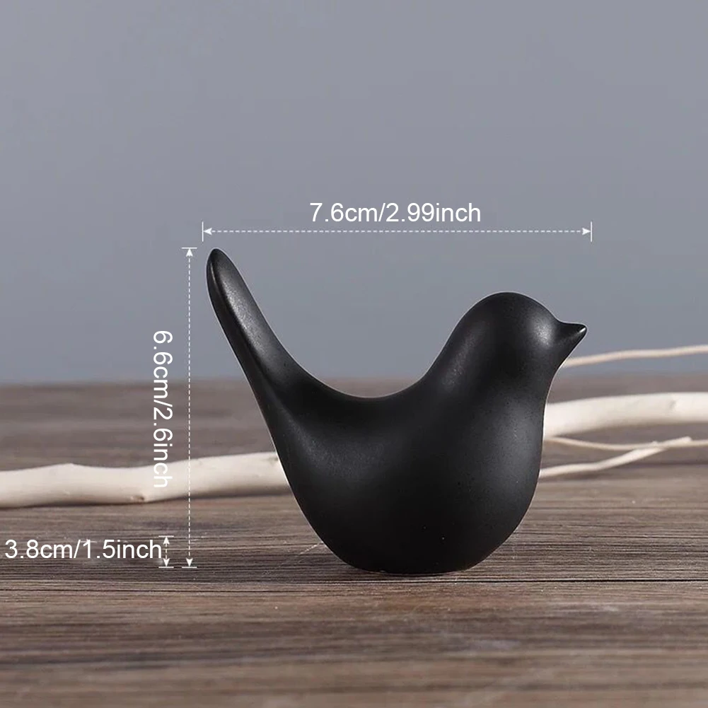 

Ceramic Bird Decoration Ceramic White Birds Figurines Nordic Decor Modern Art For Room Decor Wedding Party Table White/Black