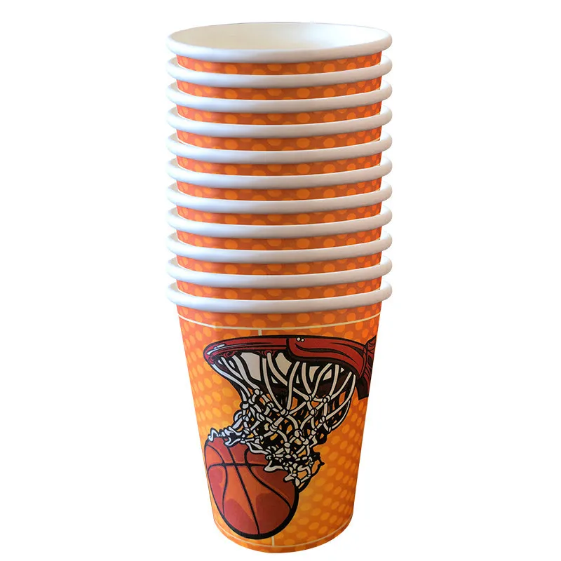 Набор столовой посуды в стиле баскетбола для мальчиков бумажная настольная