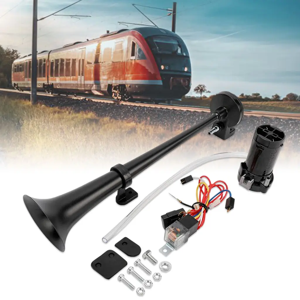 

17.7inch Super Loud 150db Air Horn Single Trumpet Lorrys Train Speaker Set