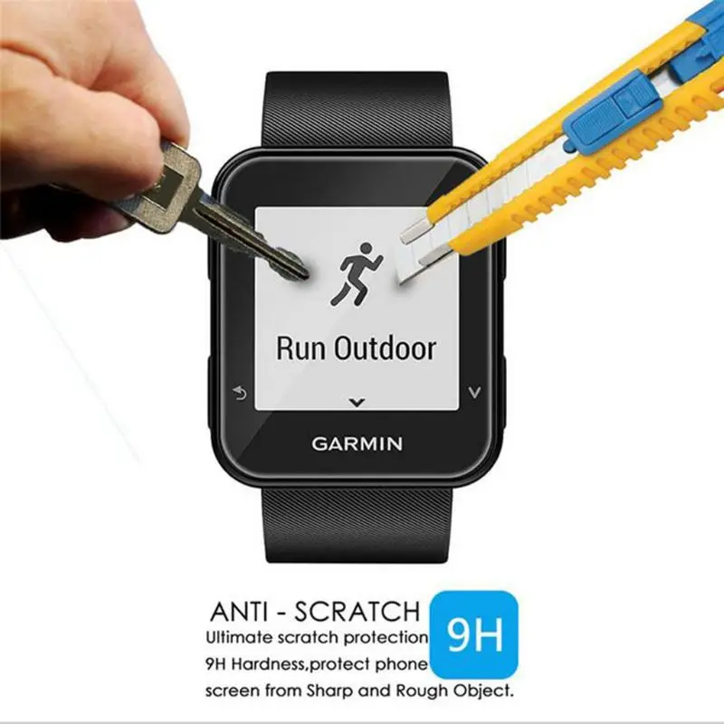 

1xUltra HD Clear Tempered Glass Protective Film Guard For Garmin Forerunner 35 Fr35 Smart Watch Toughened Screen Protector Cover