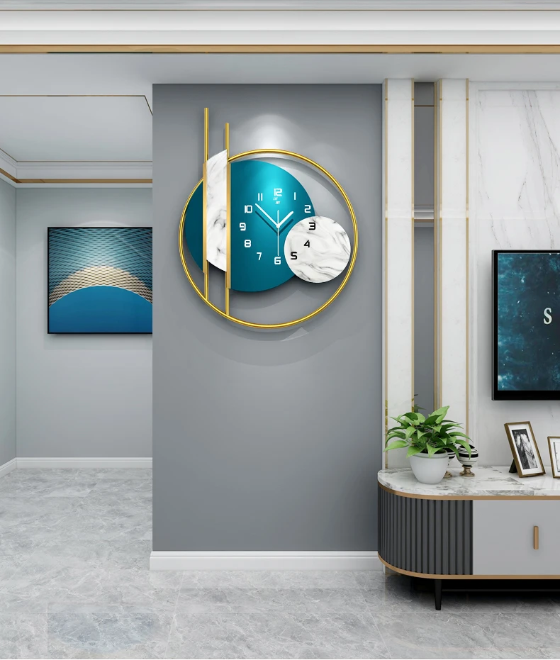 

Metal Large Fashion Wall Clock Silent Simple Battery Nordic Clocks Wall Home Decor Orologio Da Parete Home Decor Modern BK50BG