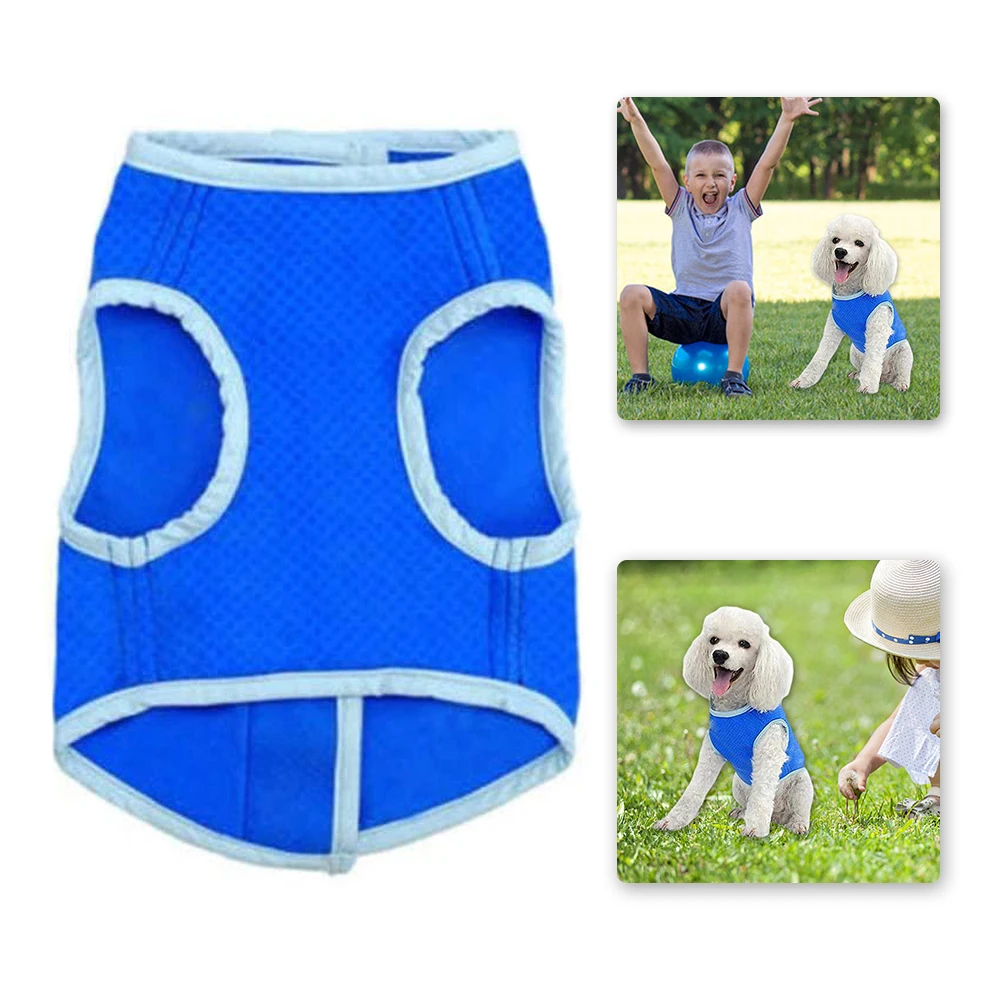

Dog Cooling Vest Pet Summer Heat Relief Mesh Washable Cooler Harness Jacket Breathable Sun-Proof Outdoor Heatstroke Puppyclothes