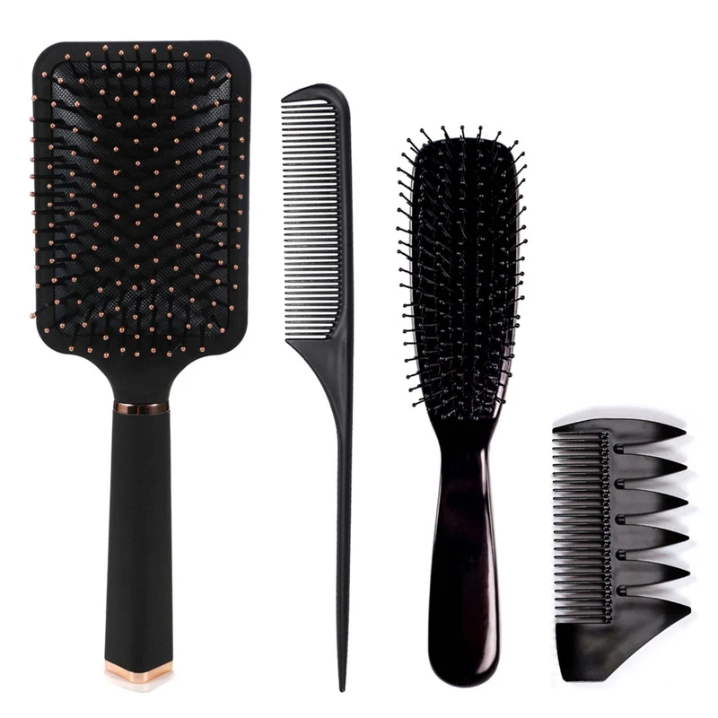 

4pcs Hair Scalp Massage Comb Airbag Hairbrush Nylon Women Wet Curly Detangle Hair Brush for Salon Hairdressing Styling Tools