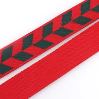 red cotton webbing strap 38mm1 5 striped canvas ribbon belt polyester sewing guitar style bag leash pet collar