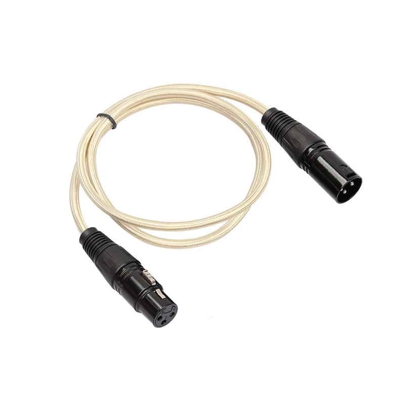 Нейлоновый плетеный кабель XLR Штекерный к женскому M/F 3Pin Jack удлинитель для