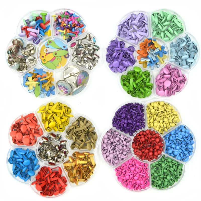 Ассорти цветов штифтики для скрапбукинга украшение Brads Мини Металл бронза сделай