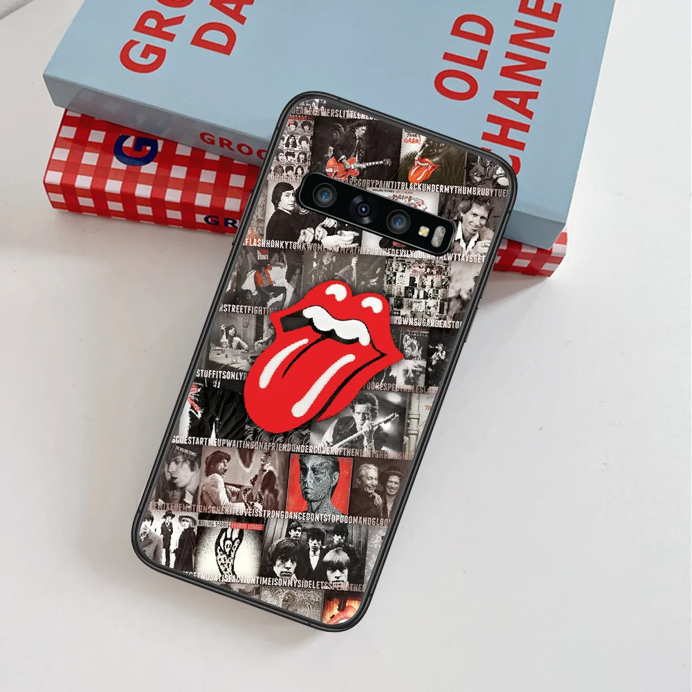 

Rolling Stones Band Trend Phone Case For Samsung Galaxy Note S 8 9 10 20 Plus E Lite Uitra black Bumper Pretty Cover Luxury