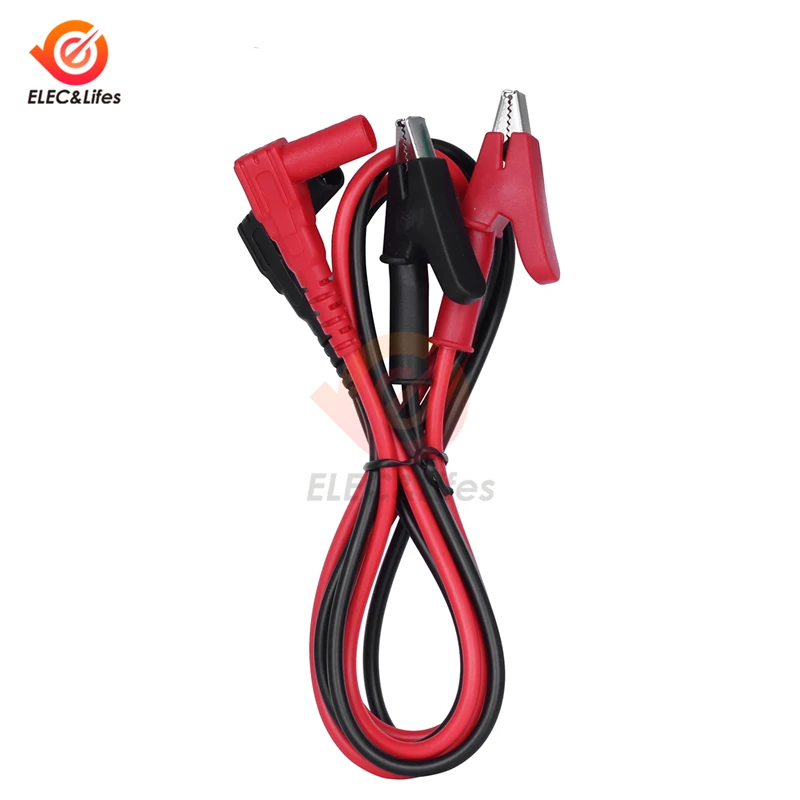 1 Pair 20A Alligator Clip to Banana Plug Test Cable Lead Connector Dual Probe 35mm Crocodile Clip For Multimeter Measure Tool