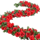 Цветы розы, лоза, 250 см, для свадьбы, украшения дома, весна-осень, садовая АРКА, искусственное растение, лоза, гирлянды в виде искусственных цветов